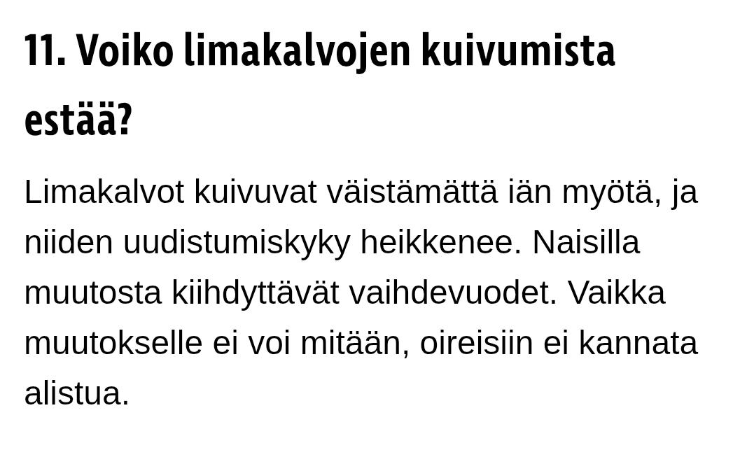 Kuvakaappaus Apu-lehden jutusta, jossa kerrotaan, että naisilla limakalvojen kuivumista kiihdyttää vaihdevuodet.