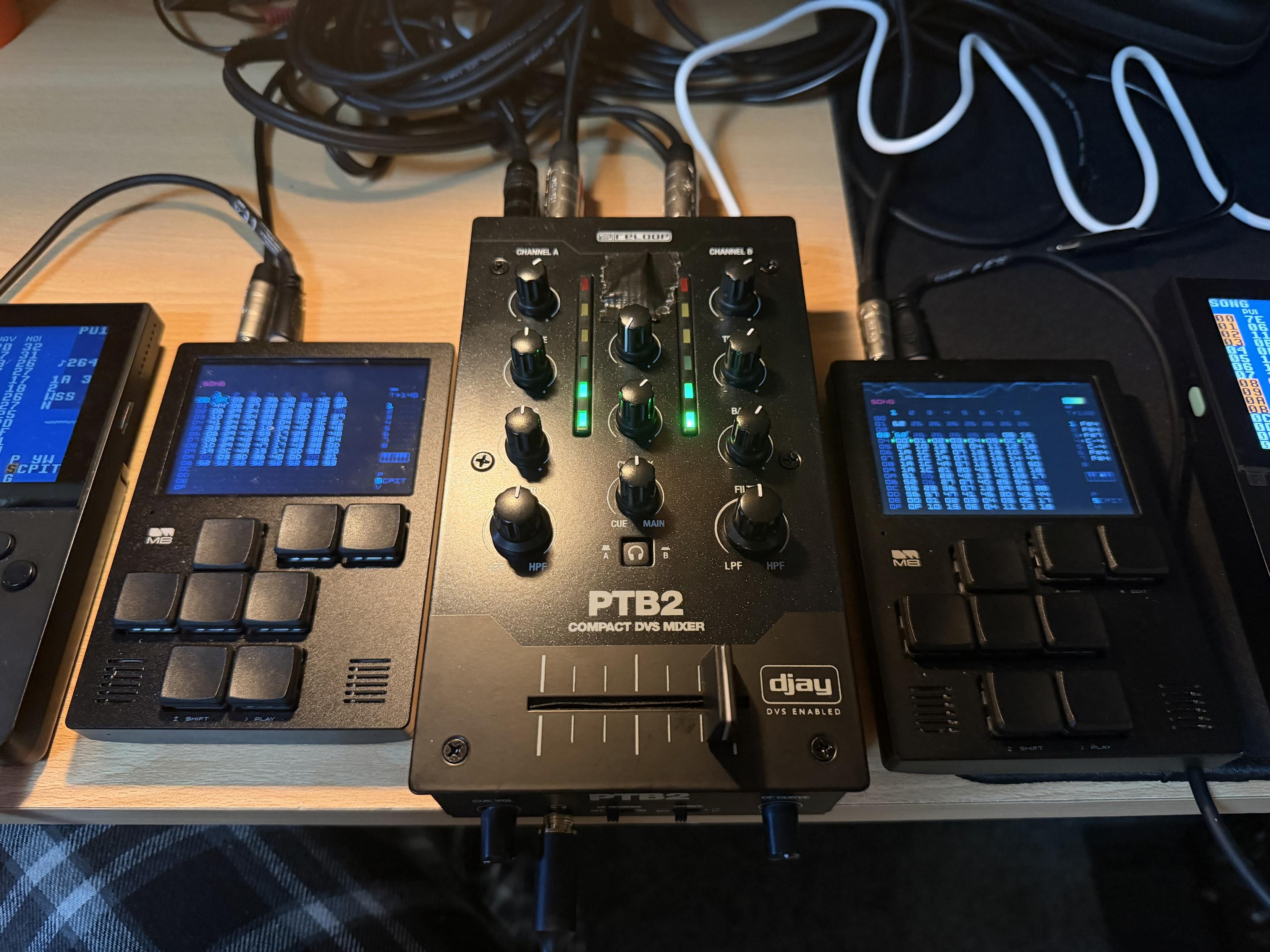 Reloop ptb2 mixer on a table