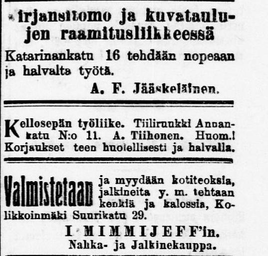 25.02.1909 Työ no 46 Kansalliskirjaston digitoidut aineistot