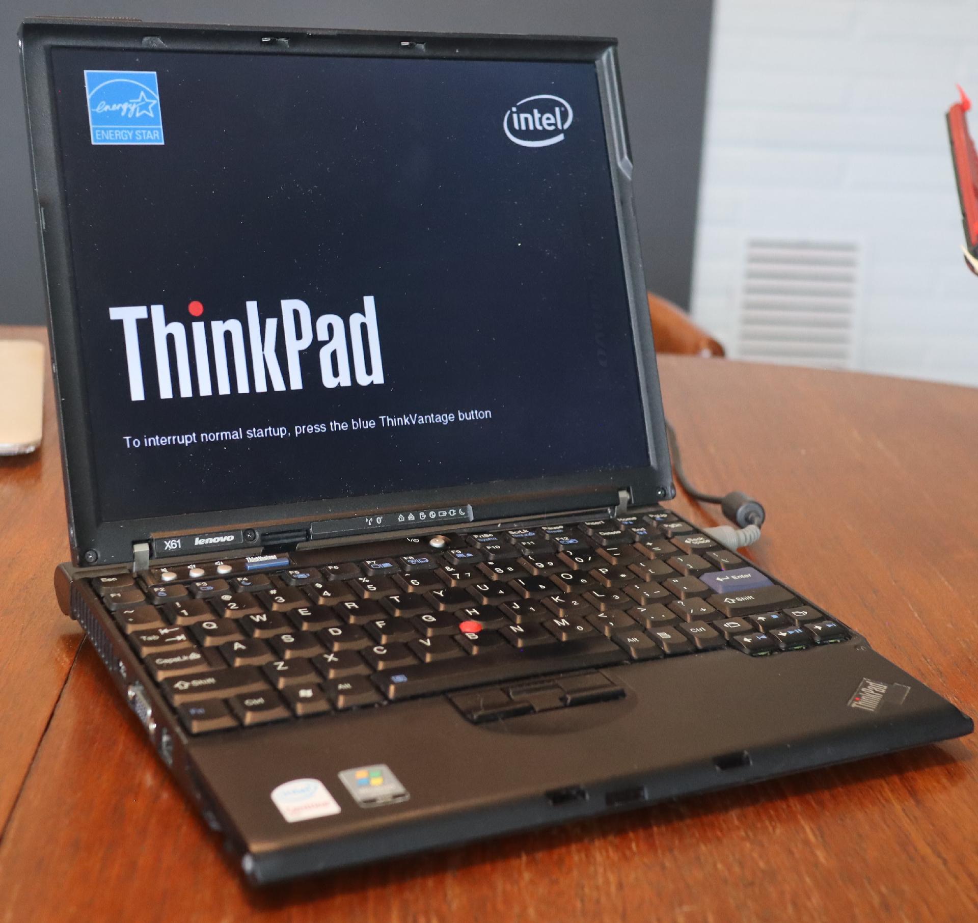 Thinkpad X61 12 inch laptop