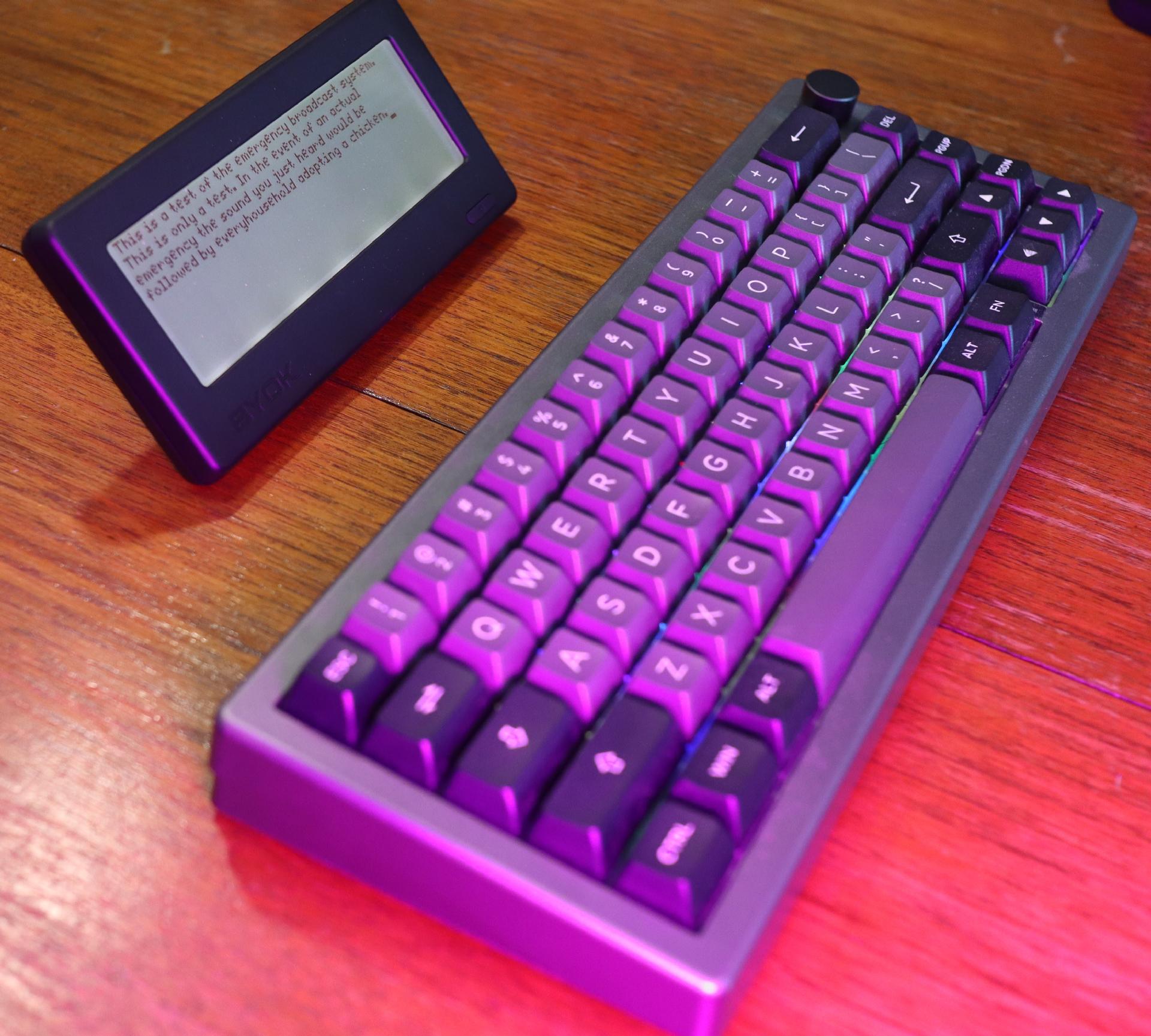 BYOK phone sized LCD writing device with EK68 Bluetooth keyboard