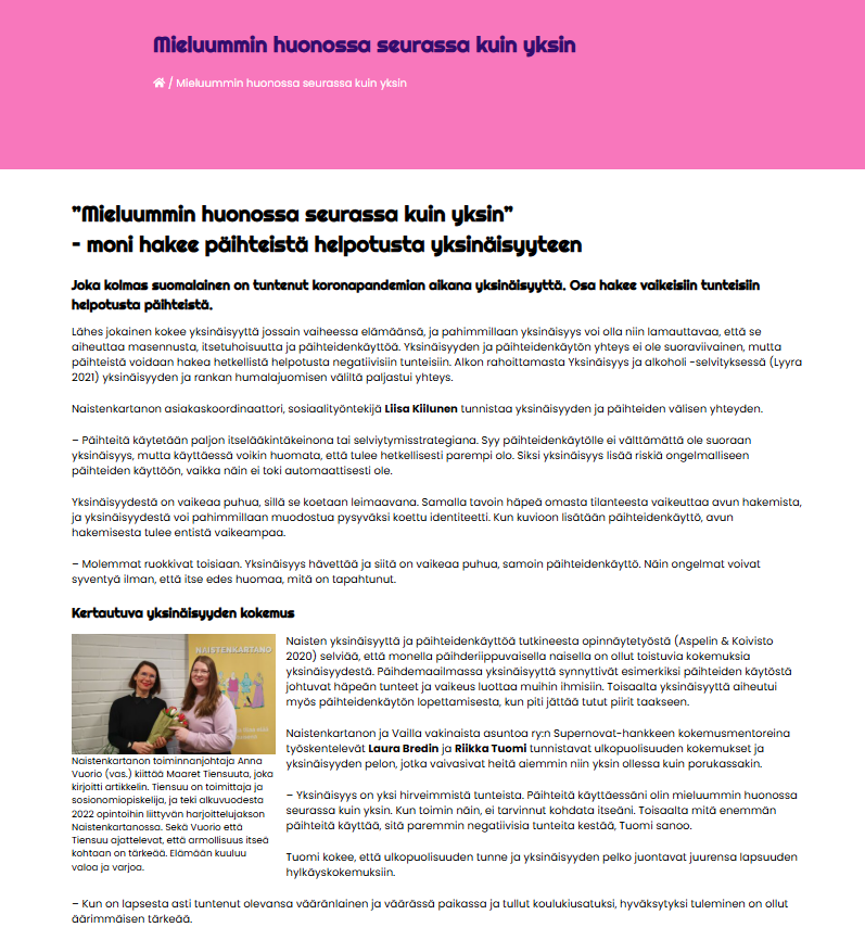 Mieluimmin huonossa seurassa kuin yksin