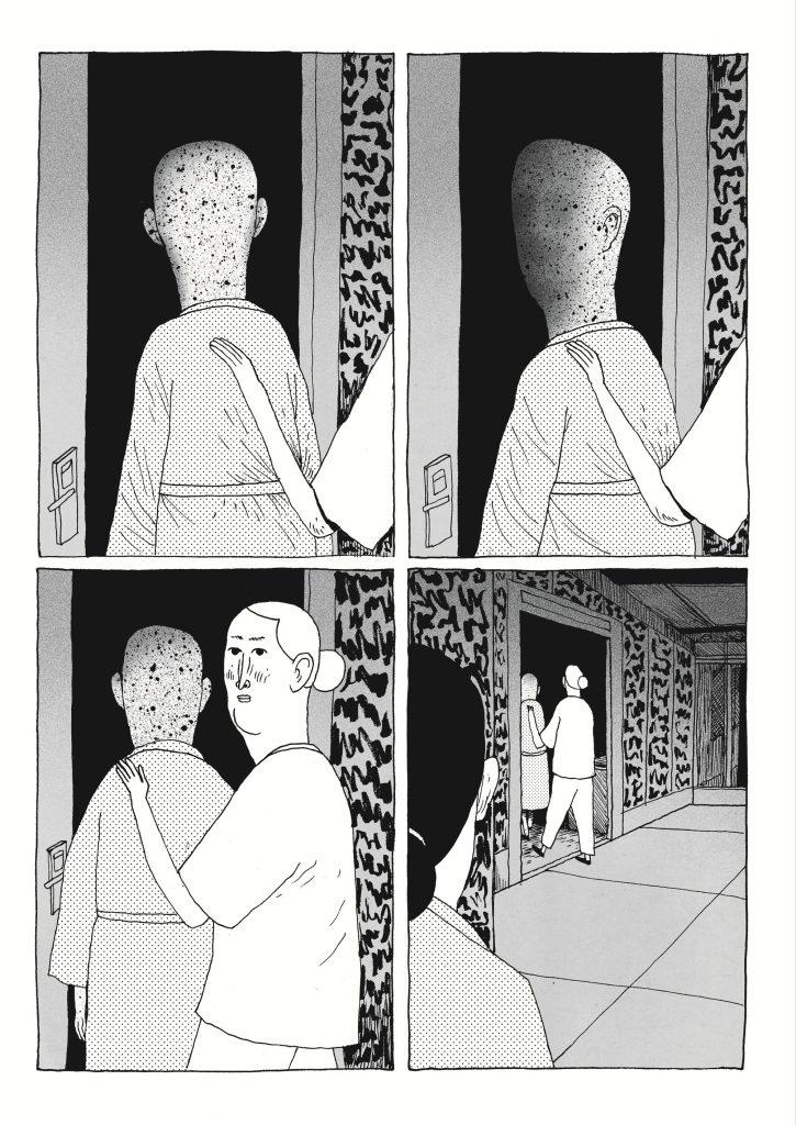 Erik Svetoft: Spa • Kohtaaminen käytävällä, kasvotonta asiakasta saatetaan huoneeseen