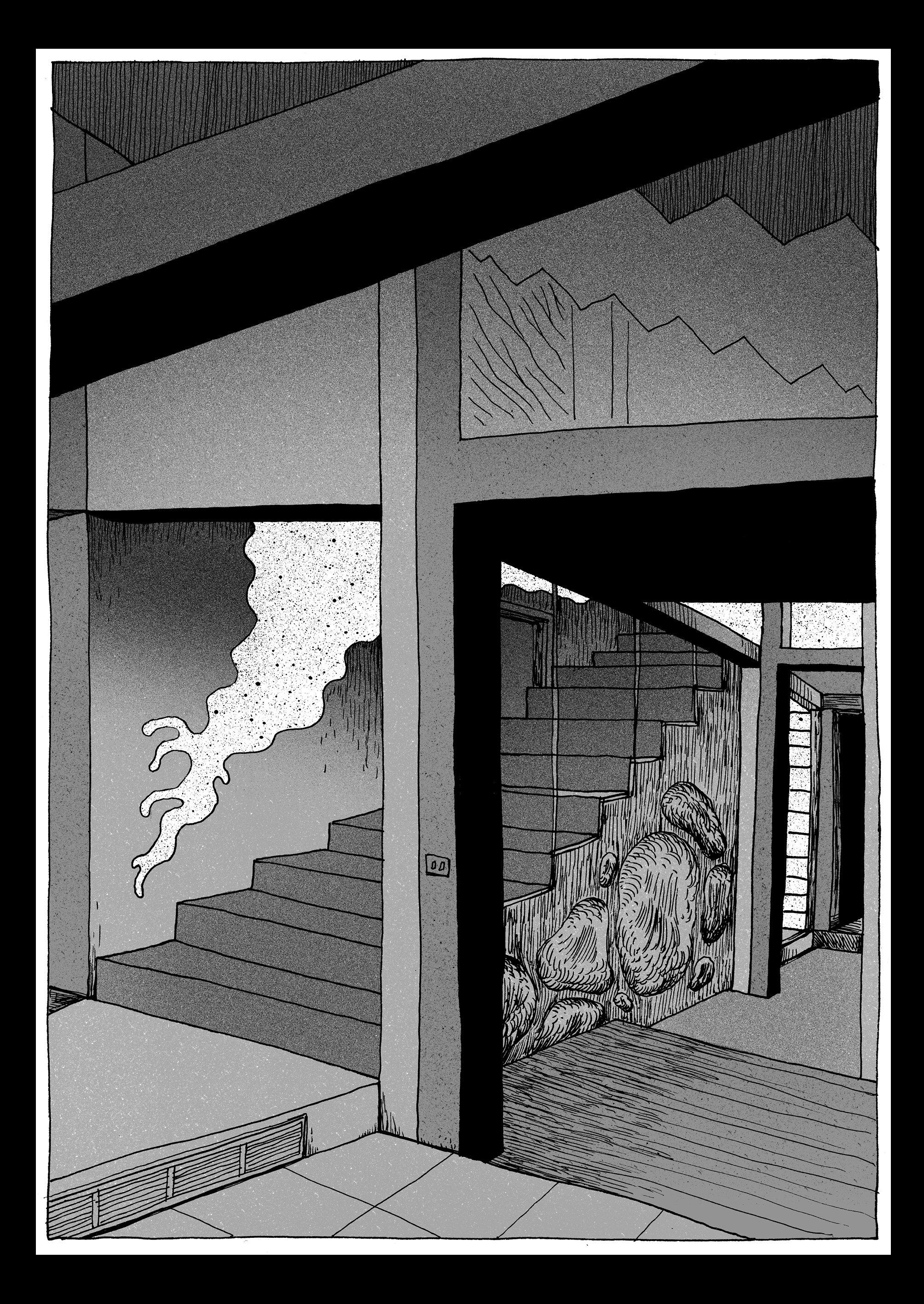 Erik Svetoft: Spa • Kylpylän liminaalia sisätilaa, en haluaisi kiinteistövälittäjänä koettaa myydä tätä