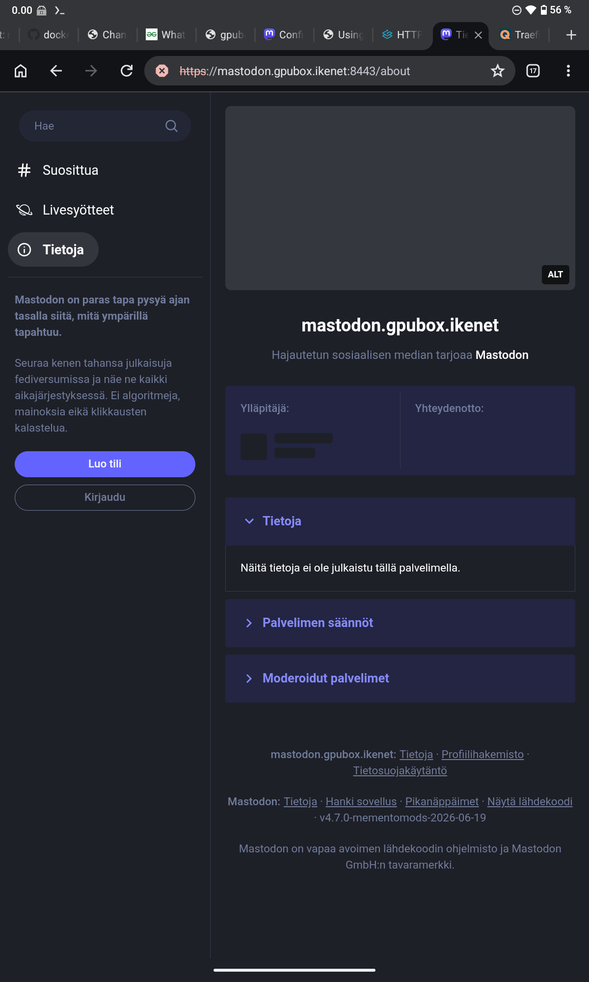 Uninitialized mastodon with birdUI